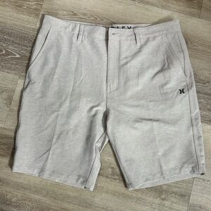 Men's Light Gray Flat Front Stretch Shorts